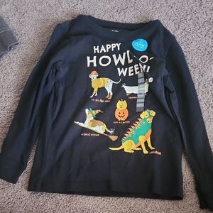 Carter's Black Happy Howl-o-ween Long Sleeve Tee